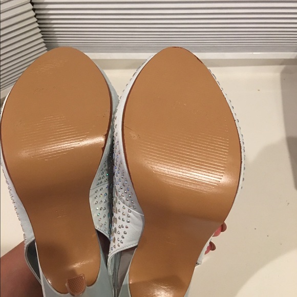 Lulu Townsend peeptoe blue mint size 11 sling back - Picture 3 of 4